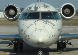 the front of an airplane