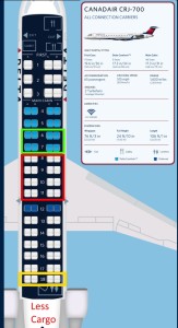 adjusted seating on Delta CRJ700 according to Delta PR info