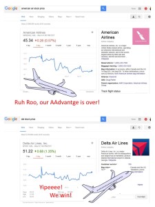aal vs dal stock price