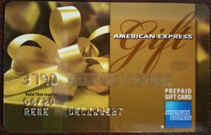 amex gift card with name on it
