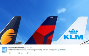 klm tweet about jet airways