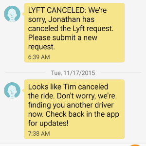 lyft keeps canceling my rides