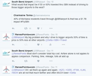 my tweets with sbn airport about flying from sbn airport
