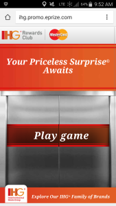Priceless Surprises, from IHG Rewards Club and MasterCard game renespoints blog (1)