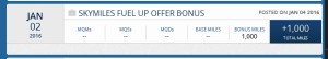 my delta 1000 skymiles fuel up offer posted