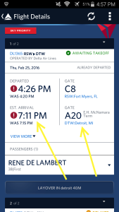 Use Fly Delta APP to track inbound airplane and arrival gate and time renespoints blog (6)