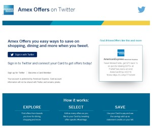 amex sync offers on twitter