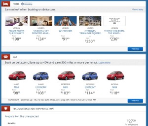 delta selling hotels cars and more when you buy a ticket
