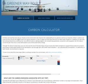 estimate your carbon impact flying delta