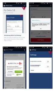 fly delta app 3-8 upgrade adds multi city booking tool that does not work