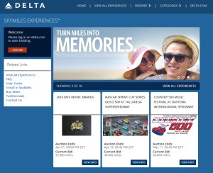refresh of delta skymiles experiences page on delta-com