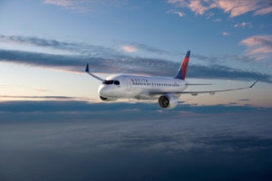 Delta Bombardier CS100 Series jet PR release