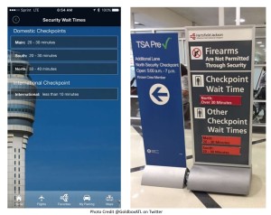 GoldboxATL from twitter tests iflyATL app vs TSA signs at ATL airport renespoints blog