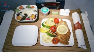 delta air lines lemon chicken 1st class meal renespoints blog review