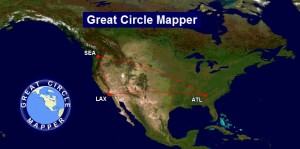 great circle mapper atl-lax-sea-atl