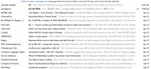 screen shot of some spam mail in my gmail