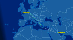 Delta Flight 8957 Santorini FLight Path Map