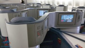 Delta ONE seat on Delta Air Lines 747 RenesPoints blog