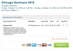 chicago seminars 2016 tickets on sale