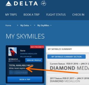 miles never expire from sky panal group delta