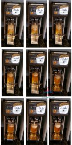 shots of the beer machine in NRT Narita Sky Club RenesPoints blog