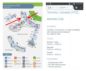 where to find AA club in yyz from app