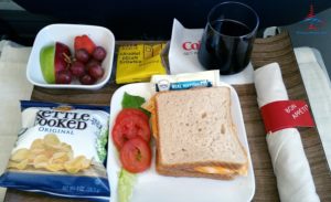 Delta Air Lines 1st class turkey sandwich review RenesPoints blog