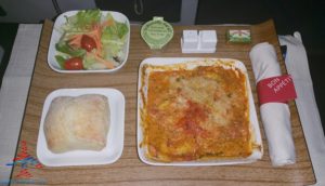 delta air lines first class food 3 cheese pasta renespoints blog review