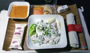 delta first class turkey salad lunch dinner cold renespoints blog review
