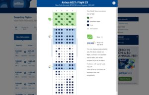 jet blue seats on web site