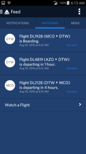 Alerts from flights I follow in Fly Delta APP RenesPoints blog