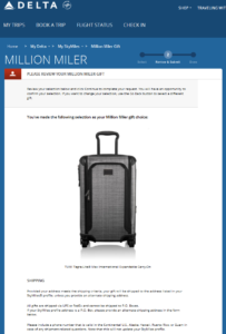 Delta million miler gift choices from Delta - com RenesPoints blog choice (6)