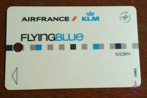 old real klm flying blue ivory card