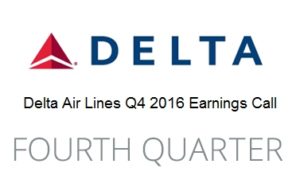 Delta Q4 2016 earning call highlights for freqent flyers renespoints blog