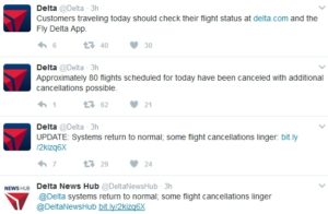 delta on twitter about outage