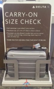 Real Delta carry-on size check tested RenesPoints blog