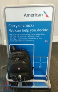 What is the United and American Airlines carryon bag check real size check tester like - we compare RenesPoints blog Review (1)