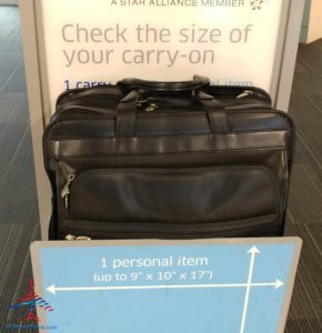 What is the United and American Airlines carryon bag check real size check tester like - we compare RenesPoints blog Review (3)