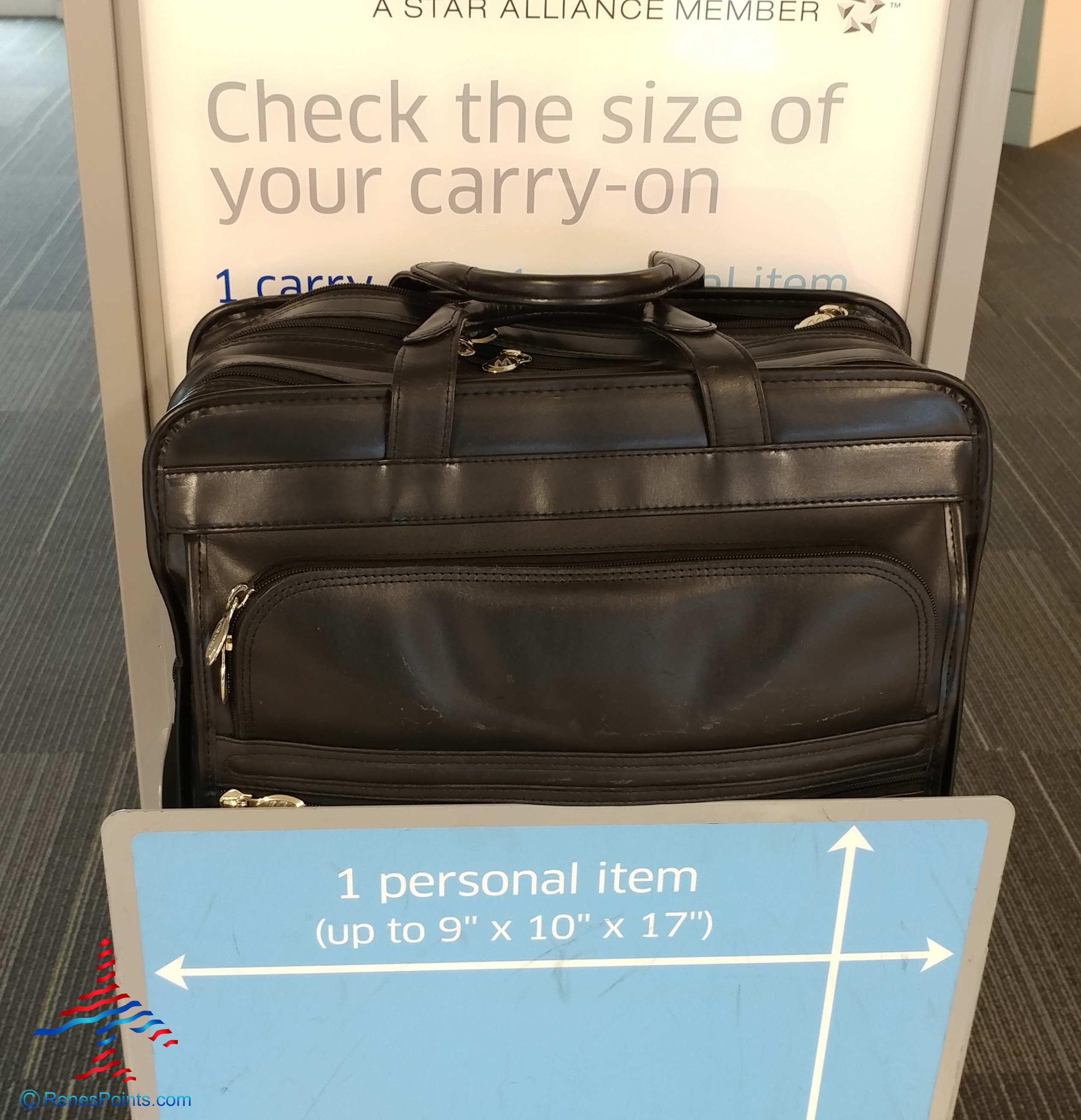 What is the United and American Airlines carryon bag check real size check tester like - we ...