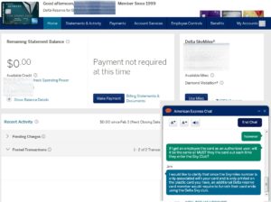 amex online chat confirms an AU must show card