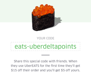 get 15 dollars off your first UBEReats order