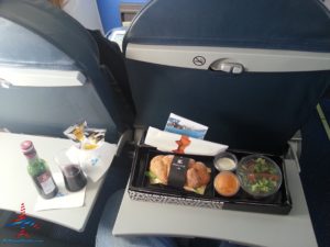 klm regonal business class seat and lunch renespoints blog