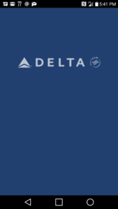 Screenshot of the Fly Delta App