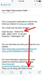 fake flight club receipt