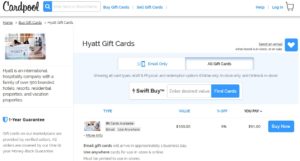 hyatt gift cards
