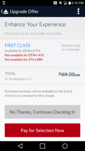 rediculous delta buy-up first class offer RenesPoints blog