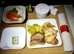 steak dinner Delta Air Lines first class RenesPoints blog