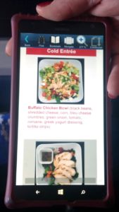 meal choices in delta SkyPro GST Guest Services Tool windows device