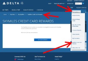 skymiles credit card rewards on delta-com