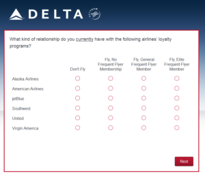 New Delta Air Lines SkyMiles survey for 250 SkyMiles - how would you vote (19)